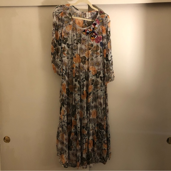 Anthropologie Meadow Rue Espalier Embroidered Tunic Dress, sz M - Picture 9 of 10